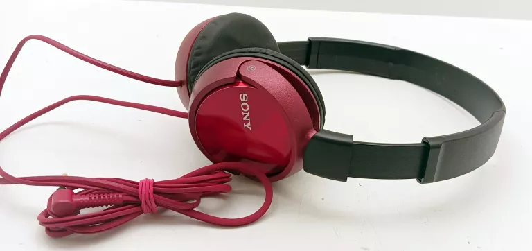 SŁUCHAWKI NAUSZNE SONY MDRZX110B CZERWONE PRZEWODOWE