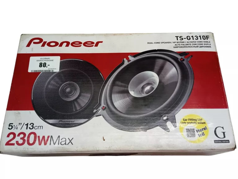 GŁOŚNIKI SAMOCHODOWE JEDNODROŻNE PIONEER TSG1310F