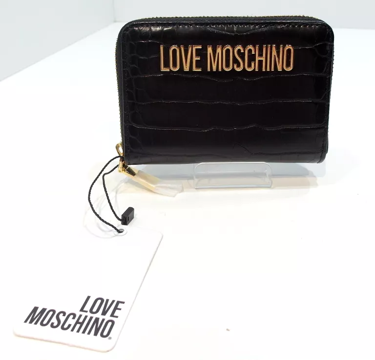 PORTFEL LOVE MOSCHINO CZARNY WĘŻOWE JC5627PP1FLF0000