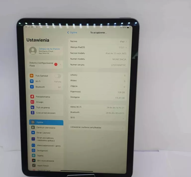 TABLET APPLE IPAD AIR 11 CALI (M2) WI-FI