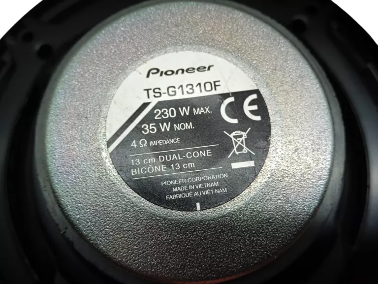 GŁOŚNIKI SAMOCHODOWE JEDNODROŻNE PIONEER TSG1310F