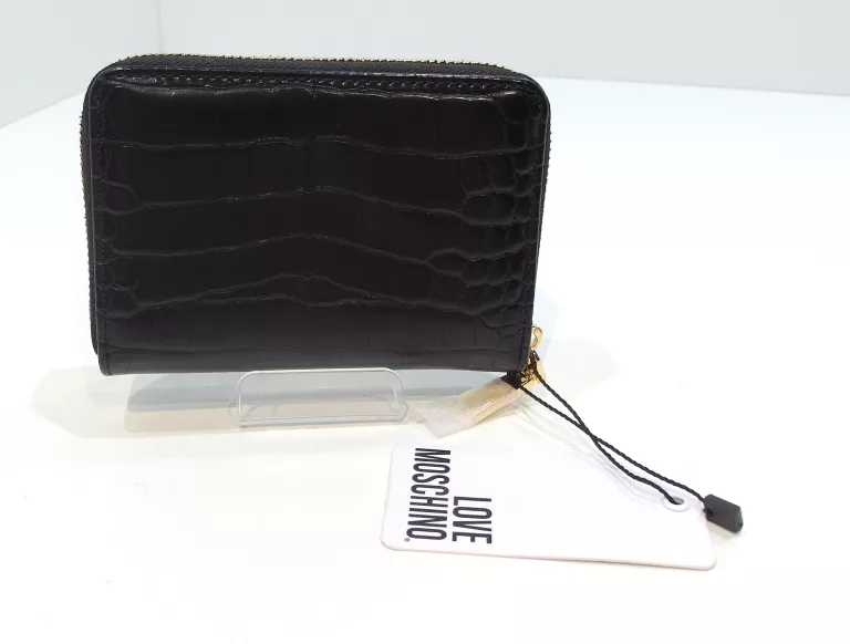 PORTFEL LOVE MOSCHINO CZARNY WĘŻOWE JC5627PP1FLF0000