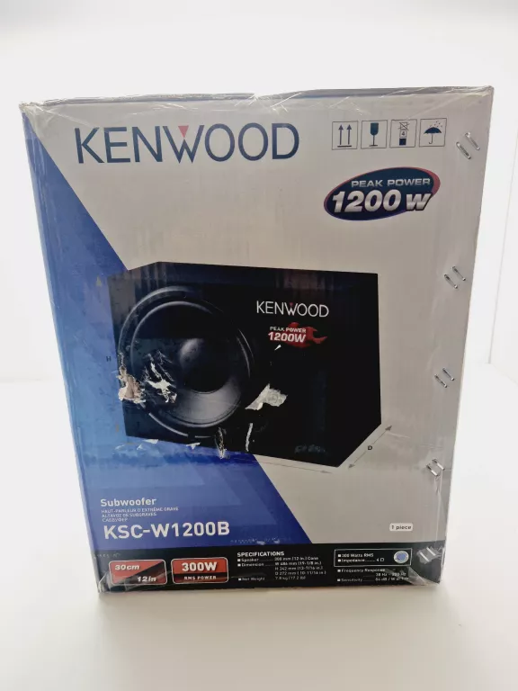SUBWOOFER SAMOCHODOWY KENWOOD KSC-W1200B 300 W