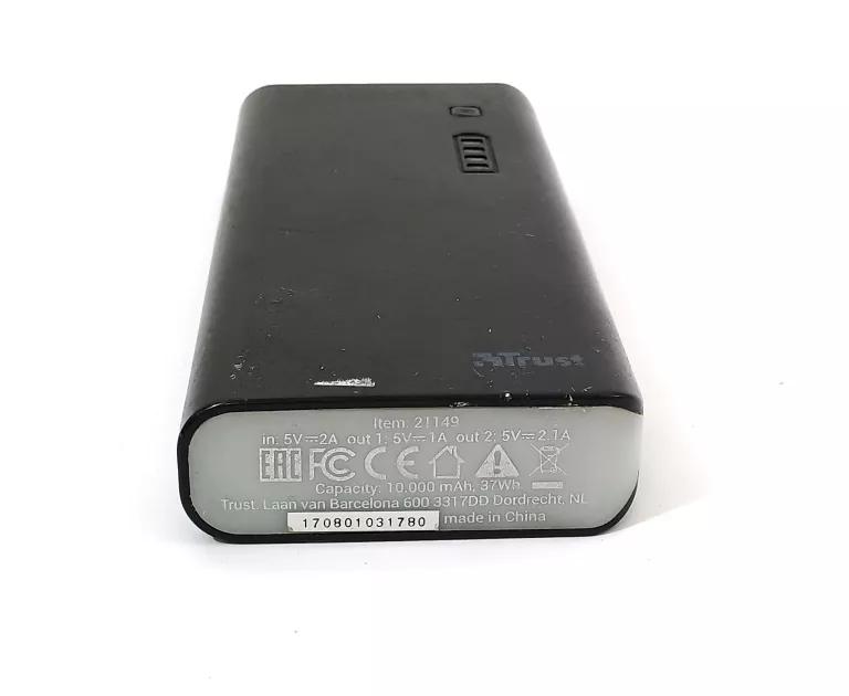 POWERBANK TRUST 10000 MAH CZARNY