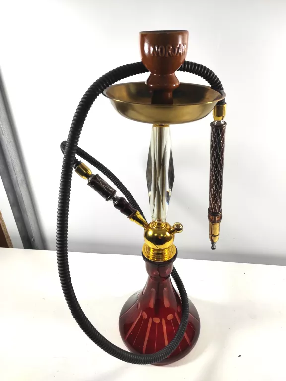 RĘCZNIE ZDOBIONA FAJKA WODNA SHISHA TURECKA 70CM NORJAN