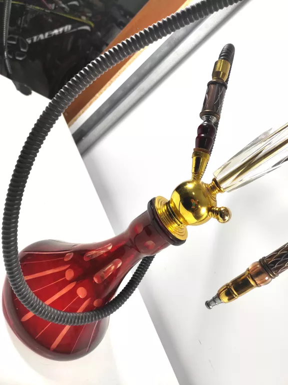 RĘCZNIE ZDOBIONA FAJKA WODNA SHISHA TURECKA 70CM NORJAN