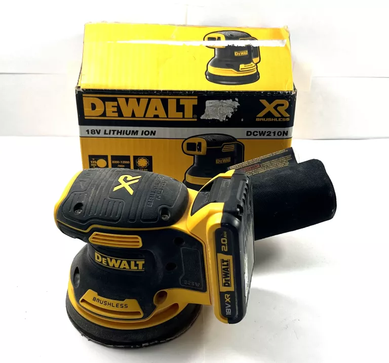 SZLIFIERKA MIMOŚRODOWA DEWALT DCW210 AKU 2AH