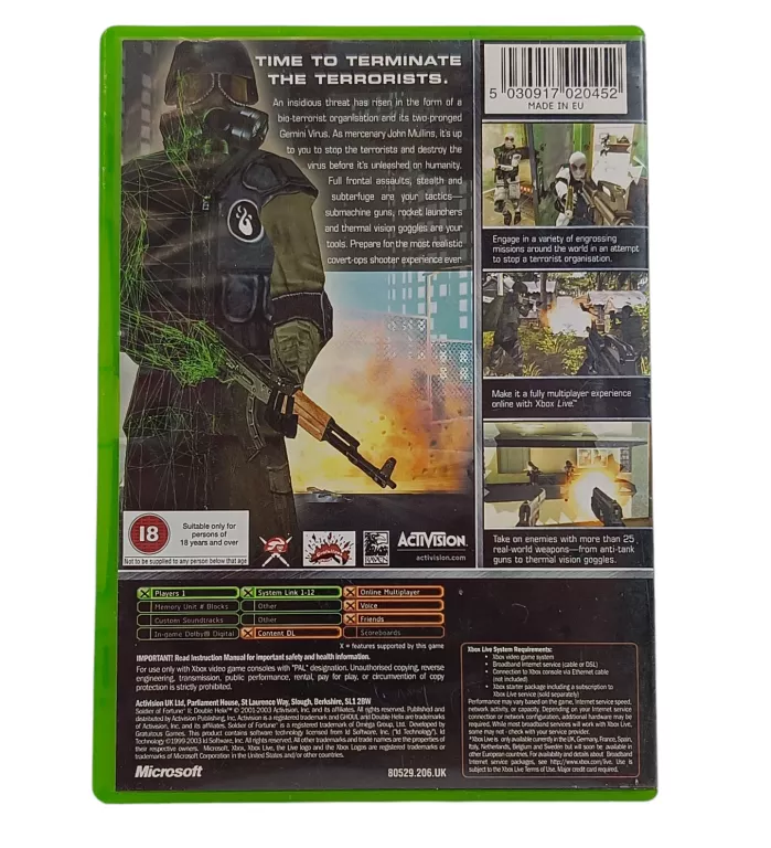GRA XBOX SOLDIER OF FORTUNE II DOUBLE HELIX