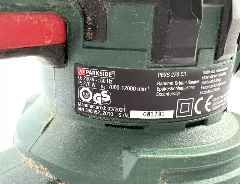 SZLIFIERKA OBROTOWA PARKSIDE PEXS 270 C3