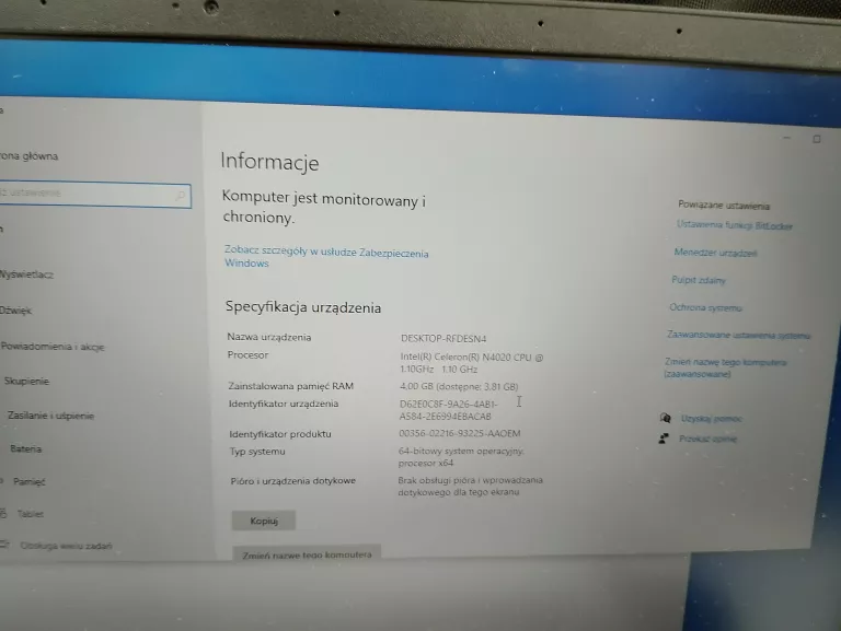 ACER SWIFT 1 SF114-32-C1H6 N4020 4GB 64GB WIN10H + ZASILACZ