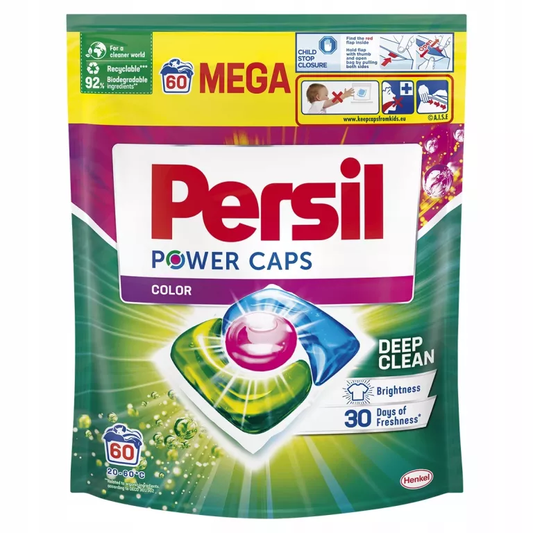 KAPSUŁKI DO PRANIA PERSIL POWER CAPS COLOR 60 SZT
