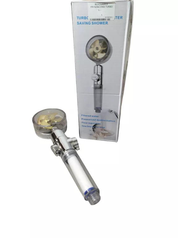 SŁUCHAWKA PRYSZNICOWA Z TURBINĄ TURBO Z FILTREM 360 EKO JONIZACJA OSZCZĘDN