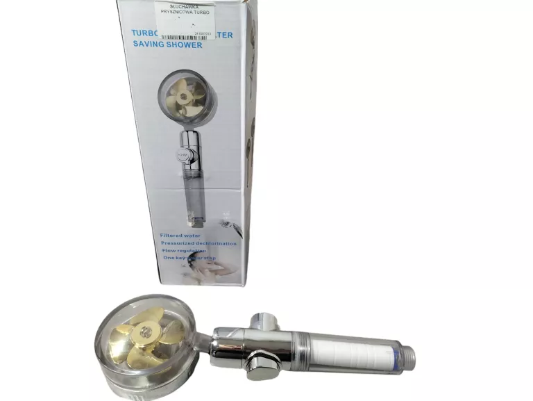 SŁUCHAWKA PRYSZNICOWA Z TURBINĄ TURBO Z FILTREM 360 EKO JONIZACJA OSZCZĘDN