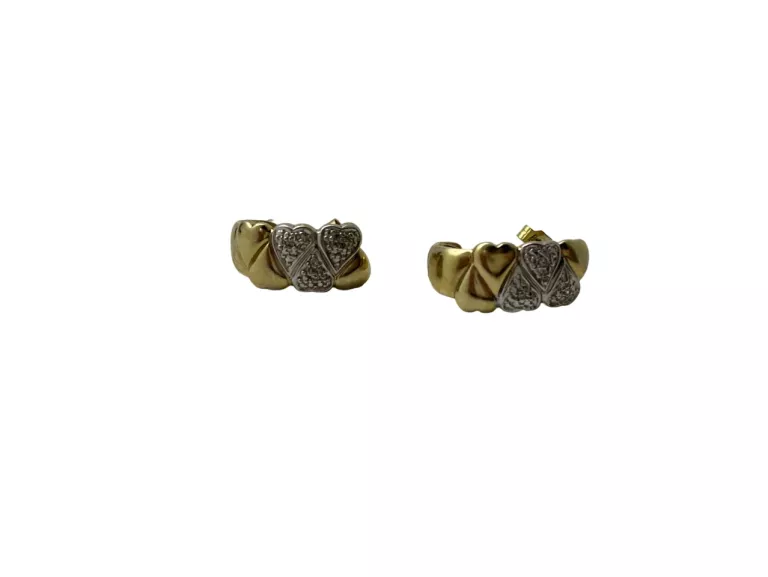 KOLCZYKI 333 Z 8 BRYLANTAMI 1,5X1,8CM 4,78G