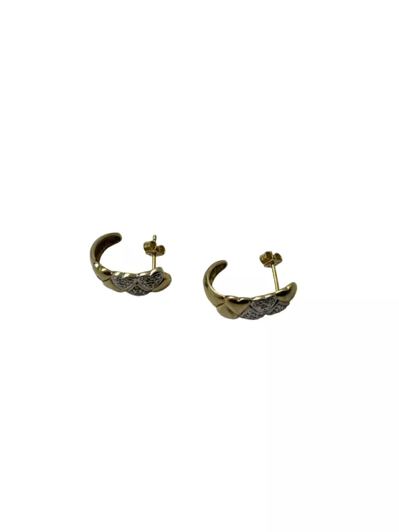 KOLCZYKI 333 Z 8 BRYLANTAMI 1,5X1,8CM 4,78G