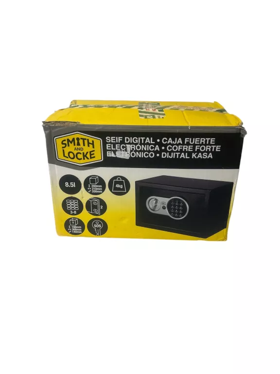 SEJF ELEKTRONICZNY KASA PANCERNA CZARNA 20X31X20 CM