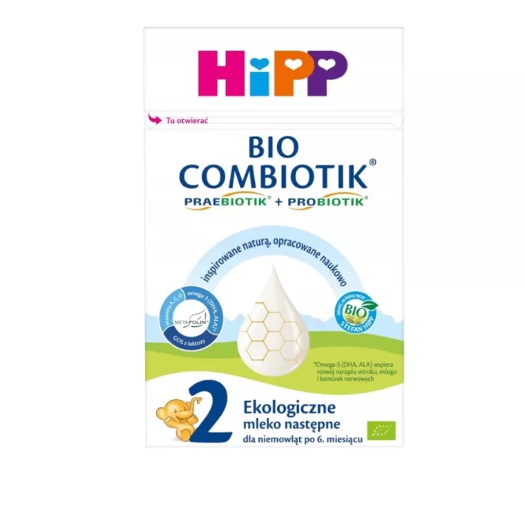 HIPP 2 BIO COMBIOTIK EKOLOGICZNE MLEKO DLA NIEMOWLĄT PO 6. MIESIĄCU 550 G