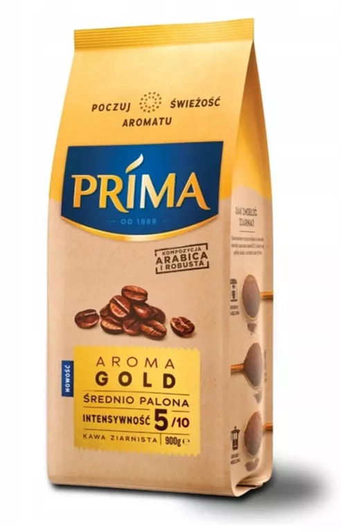 KAWA ZIARNISTA MIESZANA PRIMA AROMA GOLD 900 G