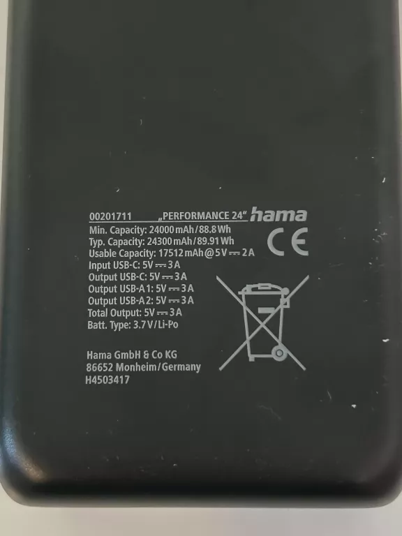 POWERBANK HAMA 24000MAH