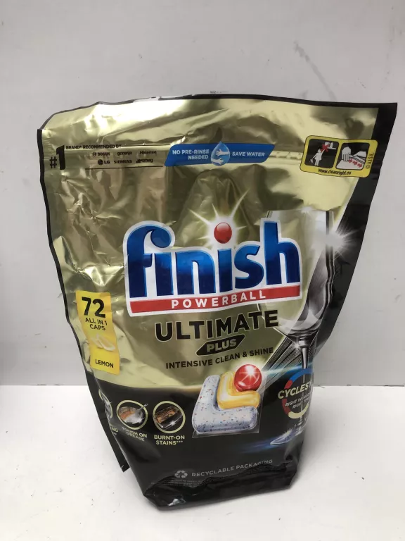 KAPSUŁKI FINISH ULTIMATE PLUS 72 SZT LEMON INTENSIVE CLEAN & SHINE