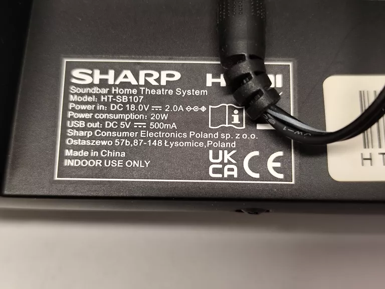 SOUNDBAR SHARP HT-SB107