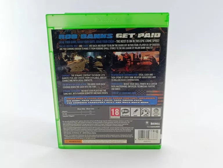 XBOX ONE PAYDAY 2 CRIMEWAVE EDITION