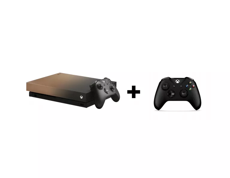 KONSOLA MICROSOFT XBOX ONE X 1787 GOLD RUSH 1TB 2X PAD