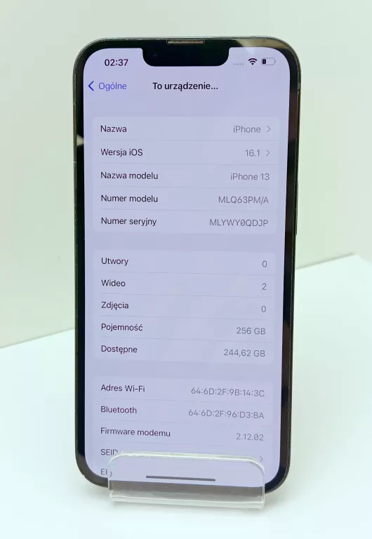 TELEFON IPHONE 13 4/256GB KONDYCJA BATERII 87% KOLOR:PÓŁNOC