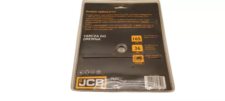 JCB TARCZA DO DREWNA 165MM 36 ZEBY