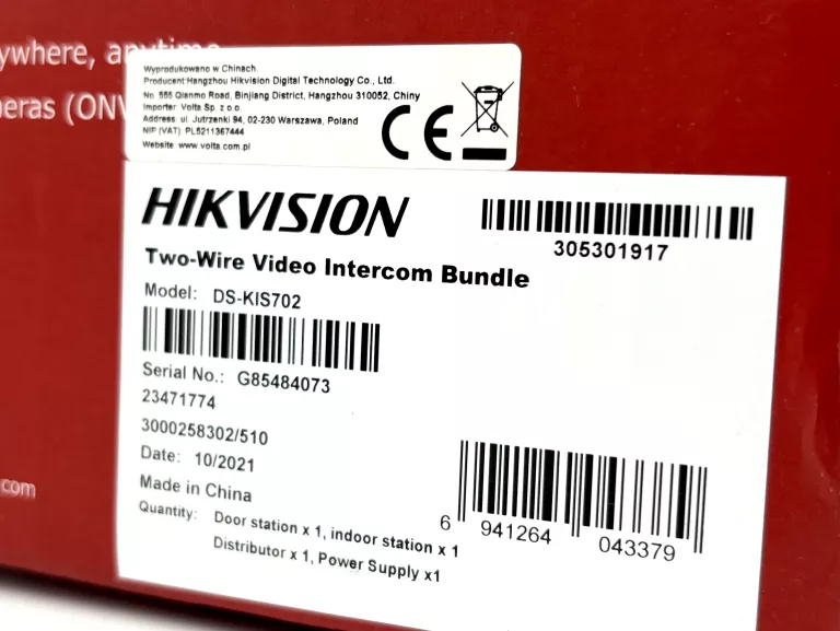 WIDEODOMOFON HIKVISION DS-KIS702