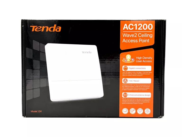 ACCESS POINT TENDA I24 WIFI 5 1GBE SUFITOWY 1200MB/S AC1200 WAVE 2 POE