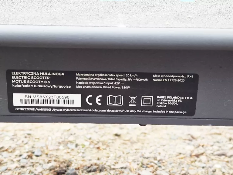 HULAJNOGA ELEKTRYCZNA MOTUS SCOOTY 8.5