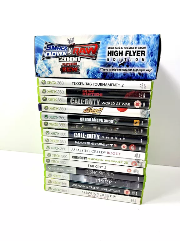 ZESTAW GIER NA KONSOLĘ XBOX 360 / 16 SZTUK