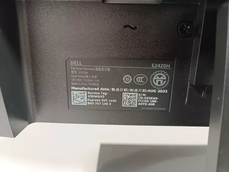 MONITOR 23.8' DELL E2420H FULLHD DP VGA
