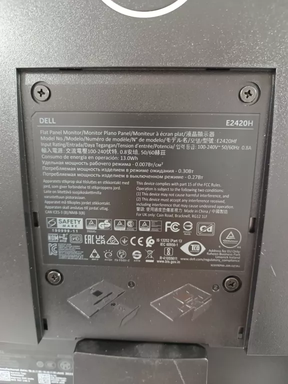 MONITOR 23.8' DELL E2420H FULLHD DP VGA