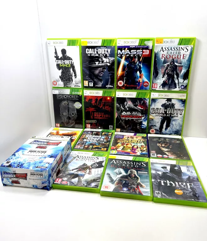 ZESTAW GIER NA KONSOLĘ XBOX 360 / 16 SZTUK