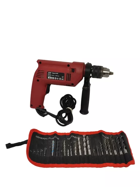 WIERTARKA IMPACT DRILL ID13Q-S 500W + ZESTAW WIERTEŁ