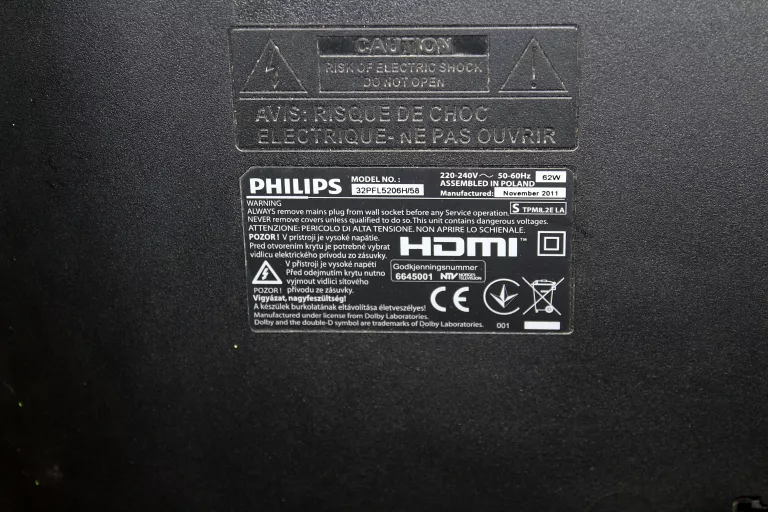 TELEWIZOR PHILIPS 32PFL5206 32 CALE LED HD READY