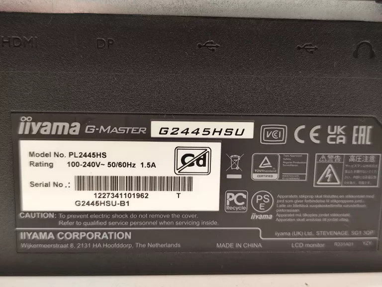 MONITOR IIYAMA G-MASTER BLACK HAWK 24" + PUD