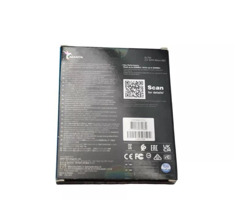 DYSK ADATA SSD ULTIMATE SU750 1TB 2.5 SATA III 6GB/S 3D NAND SLC