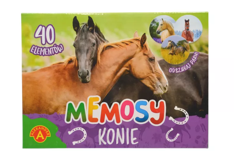 GRA MEMORY MEMOSY KONIE PUZZLE 40 EL,