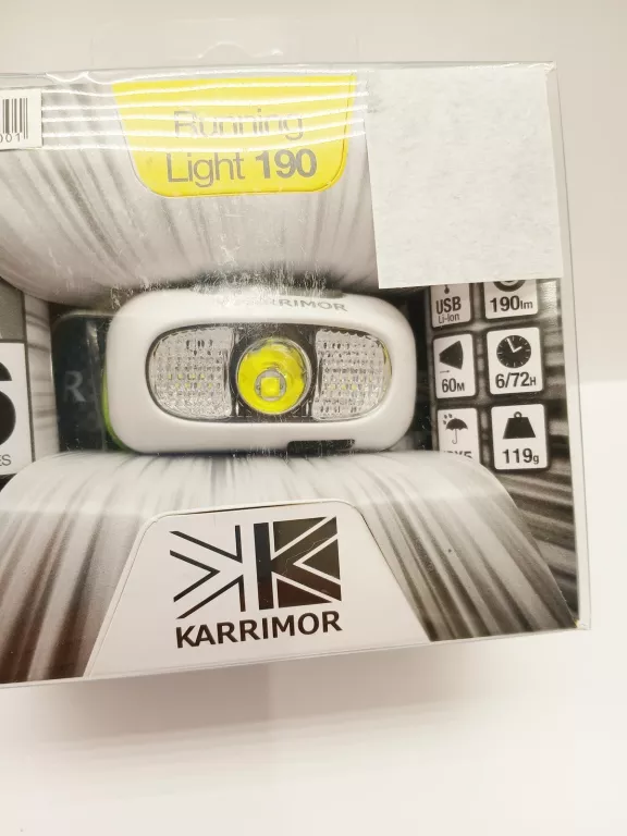 LATARKA DLA BIEGACZY KARRIMOR RUNNING LIGHT 190 LM