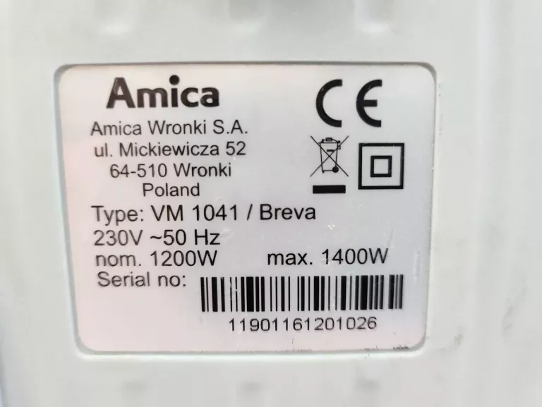 ODKURZACZ AMICA VM 1041 1400W