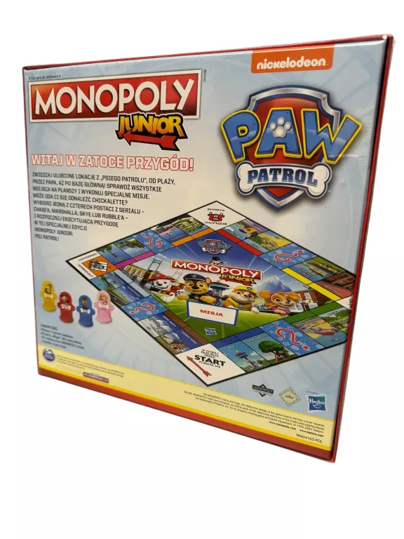GRA PLANSZOWA MONOPOLY JUNIOR PSI PATROL N0WA ZAFOLIOWANA