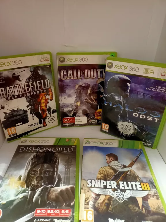 KONSOLA XBOX 360 + ZESTAW GIER PAD , OKABLOWANIE