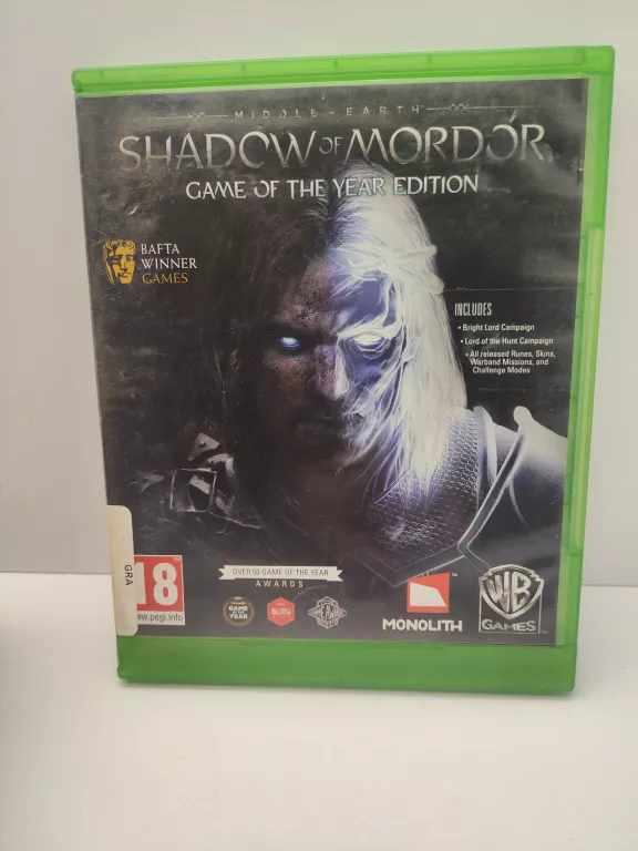 GRA XBOX ONE SHADOW OF MORDOR GOTA