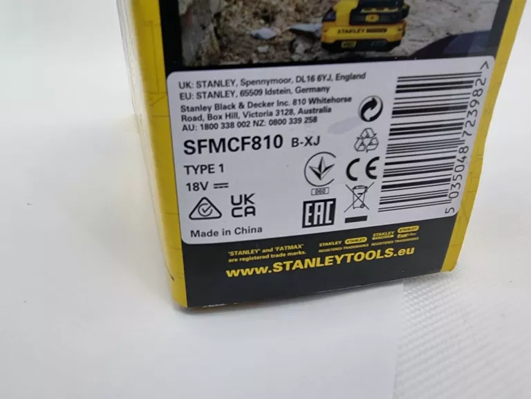 ZAKRĘTARKA UDAROWA STANLEY FATMAX SFMCF810B 18V V20