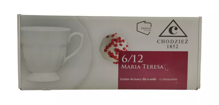 SERWIS HERBACIANO-KAWOWY CHODZIEŻ MARIA TERESA 12 SZT.