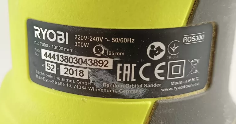 SZLIFIERKA MIMOŚRODOWA RYOBI ROS300