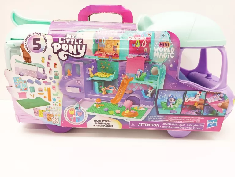 MY LITTLE PONY MINI WORLD MAGIC AUTOKAR KUCYKÓW + 5 FIGUREK HASBRO